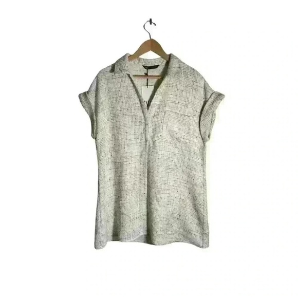 Zara Women’s Tweed Collared Mini Dress - Size Small - NWT - Picture 2 of 6